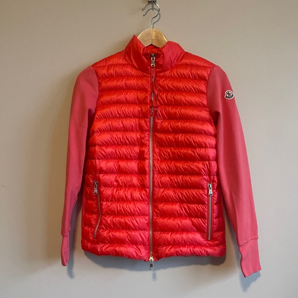 Moncler padded wool vest with sweater zip up - Picture 3 of 9